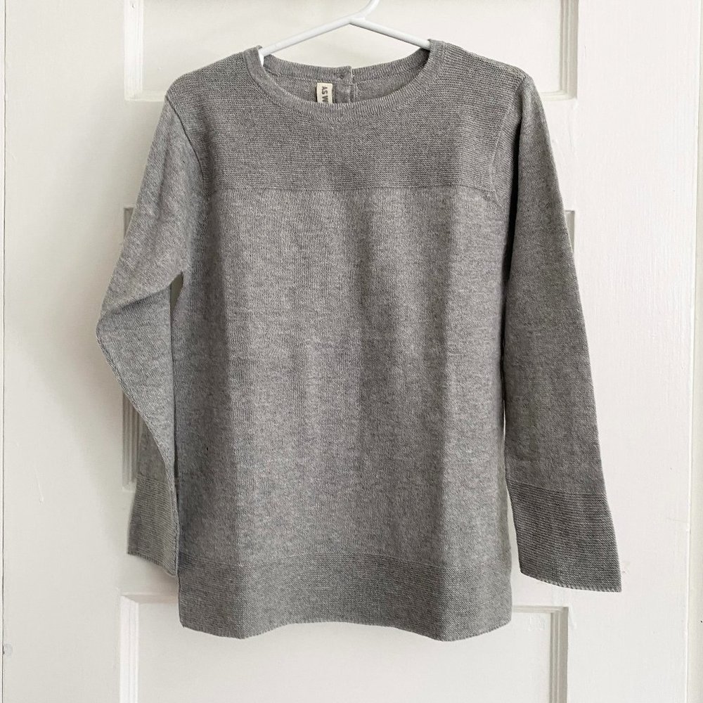 ** KIDS ** As We Grow Grey Merino Wool Sweater, size 6/8y.